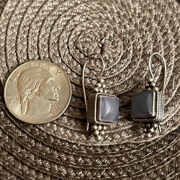 925 Sterling Silver With Stone Earrings - Picture 1 of 3